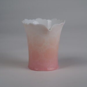 Front view of cherry blossom pink gradient fair pitcher facing the spout