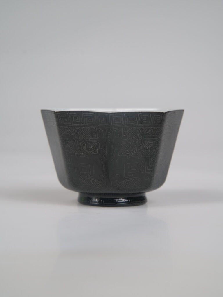 Obsidian Black Octagonal Cup