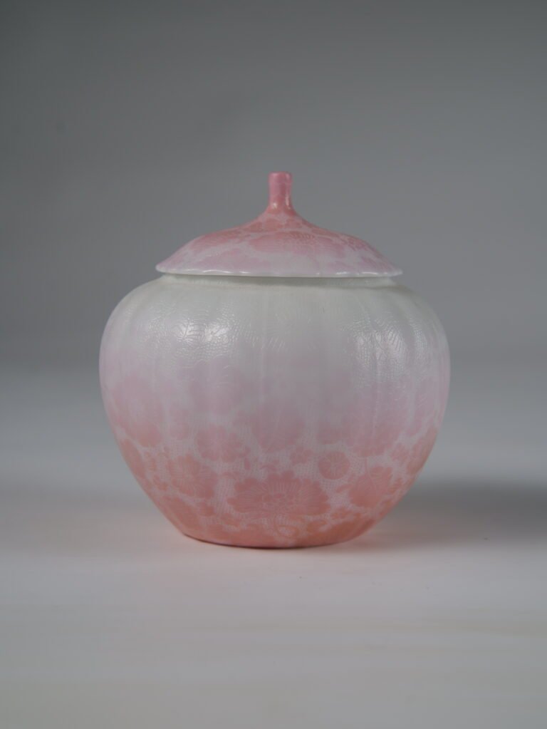 Peach Pink Gradient Melon-shaped Jar